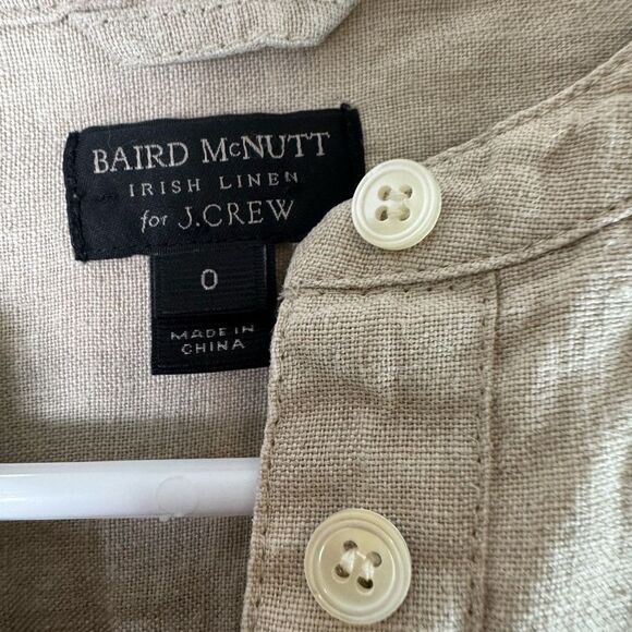 J. Crew Linen Button-Up Shirt in Tan - Picture 8 of 12